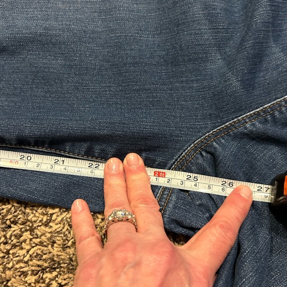 Talbots size 16 pull on denim flare crop pant - Picture 5 of 8